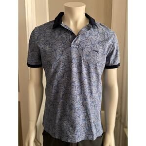 RODD & GUNN Sports Fit Blue Floral Polo sz M